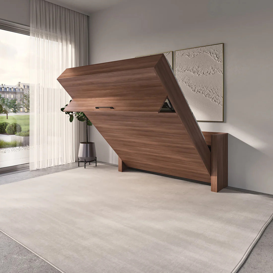 Half Moon - Compact Wall Bed Queen Size