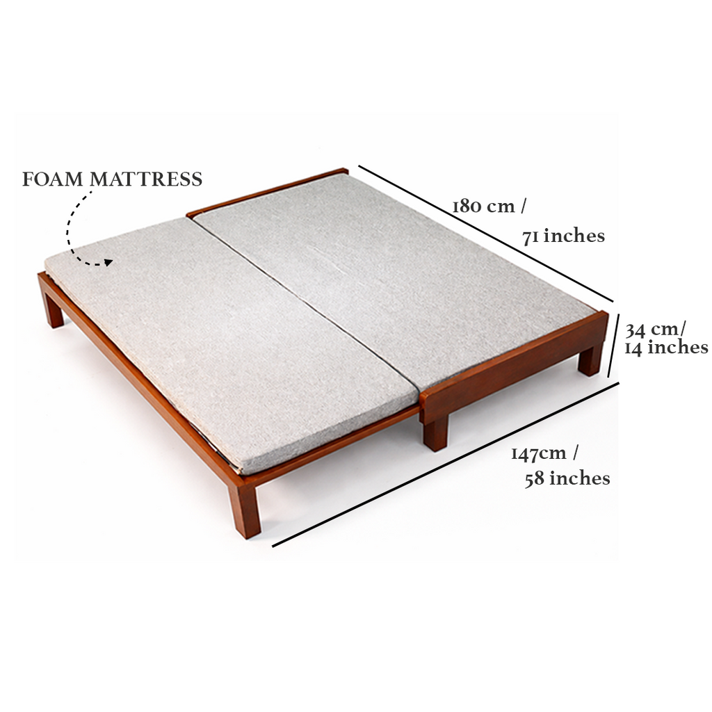 Guest Bed (Solid Wood Made) (Sofa to Bed)