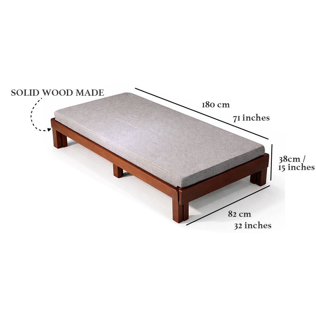 Guest Bed (Solid Wood Made) (Sofa to Bed)