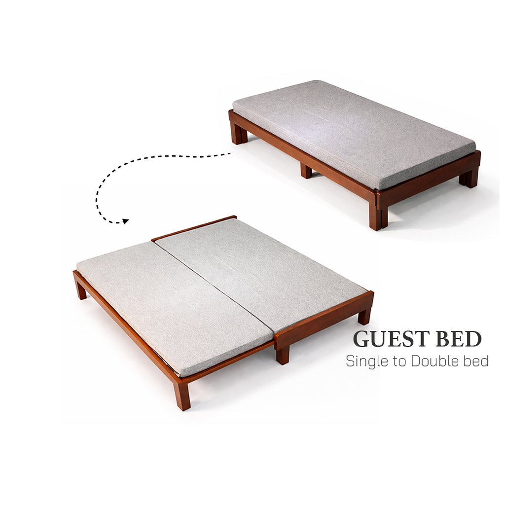 Guest Bed (Solid Wood Made) (Sofa to Bed)
